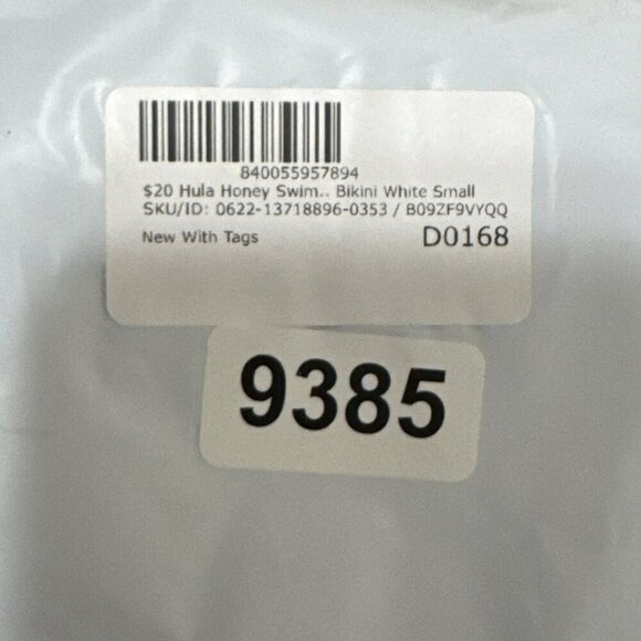 Hula Honey Juniors S Textured Bikini Swim Top White Multi NWT - Picture 15 of 16